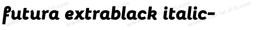 futura extrablack italic字体转换